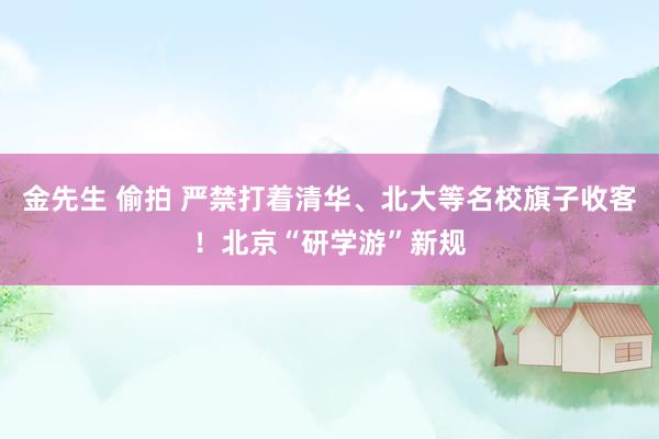 金先生 偷拍 严禁打着清华、北大等名校旗子收客！北京“研学游”新规